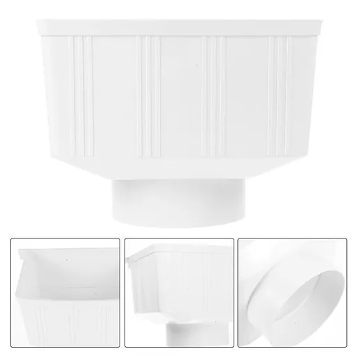 White PVC Gutter Outlet Diverter for Garden Use, and Stylish Solution for Efficient Water Management