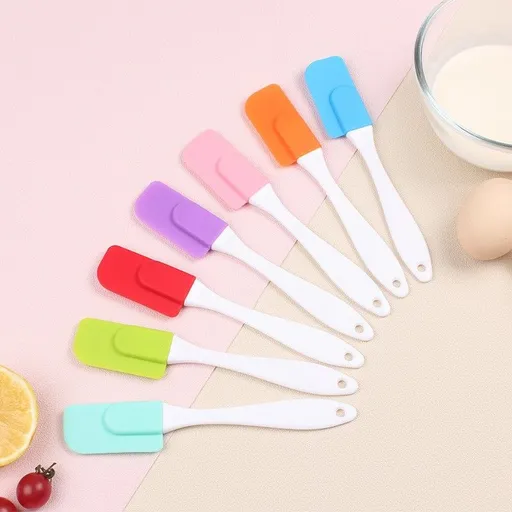 7 Pcs Colorful Detachable Silicone Spatula - Food Grade Heat Resistant Baking Scraper for Cream, Jam & Batter - Easy Clean Kitchen Tool for Home Bakers & Cooking Enthusiasts