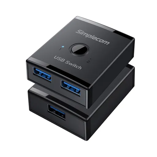 Simplecom KM125 Bi-Directional 2-Way USB 3.0 Switch 1 In 2 Out (2 In 1 Out) 5Gbps