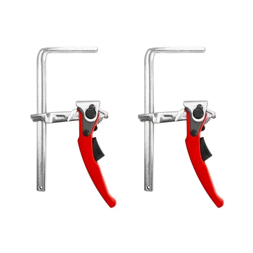 Upgraded Ratcheting Table Clamp, Quick Track Saw Clamps Ratchet Guide Rail F Clamp MFT Clamp for MFT Table and Guide Rail System Wood Clamps Compatible(2PCS)