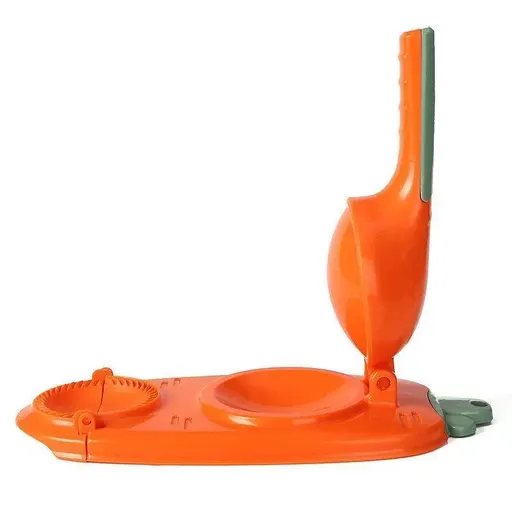 2in1 Dumpling Skin Chapati Maker Press Machine Wrapper Mould Handle Tools Pastry - Orange Red