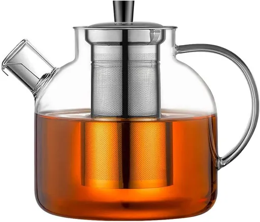 Glass Teapot with Stainless Steel Filter, 1.5 L