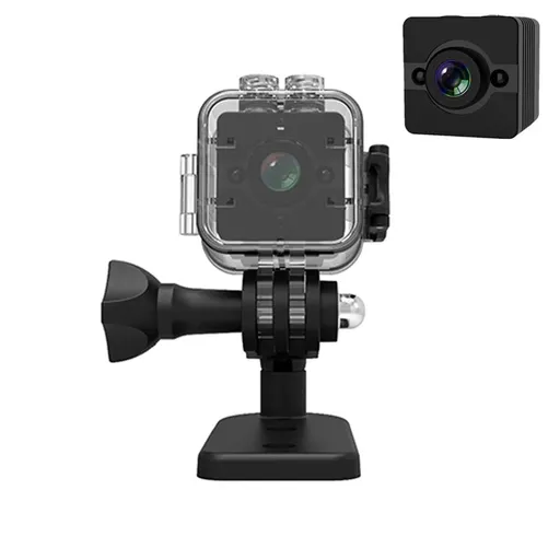 Mini Camera Waterproof Full HD 1080P with Night Vision and Motion Detection, Portable Video Sports DVR Camcorder Car Recorder