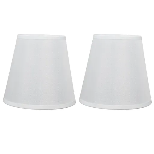 2PCS Fabric Lampshade European Style Clip On Lamp Shade for E14 Screw Chandelier Wall LampPT06 Beige