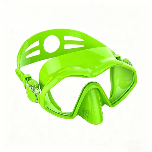 Adult Anti-Fog Diving and Snorkelling Mask, UV-Protected Wide View Swim Goggles - Green