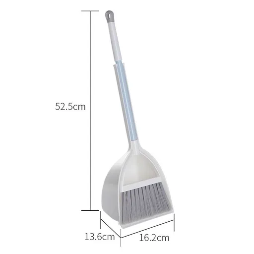 Mini Broom&Dustpan, Home&Kitchen Sweeping for Kids Desktop cleaning Combination set 1pcs(White+Gray)