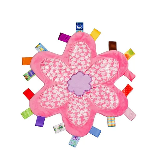 Soothing Security Blanket Plum Blossom Baby Velvet Comforter - Pink Toy Pink Nursery Blanket,Best Shower Gift for Newborns