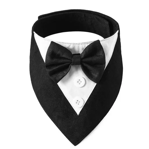 Dog Tuxedo accessories for Small Dogs,Dog Formal Suit Dogs Attire Pet Bow Tie Puppy Party Costumes Cat Tux Outfits Pets Cosplay Adjustable Bowties Wedding Birthday Valentines Black M