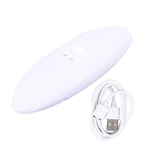 Ultrasonic Scrubber 3 Levels USB Charging High Frequency Vibration Dual Waving Ultrasonic Vegetable Washing Machine White