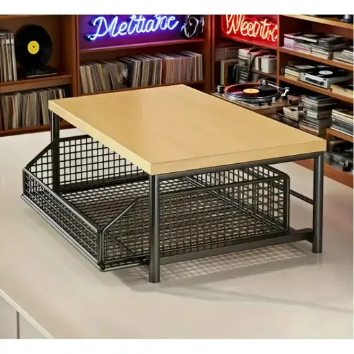 Modern Kitchen Microwave Shelf with Drawer: Sturdy and solid structure, designed to save counter space for storing appliances, utensils, dishes, and household items. Minimalist design suitable for 1000+ scenarios, BLACK