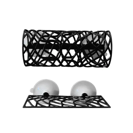 Aquarium Fish Resting Tunnel Hiding House for Betta Shrimp Small Fish Tank Decor - Black
