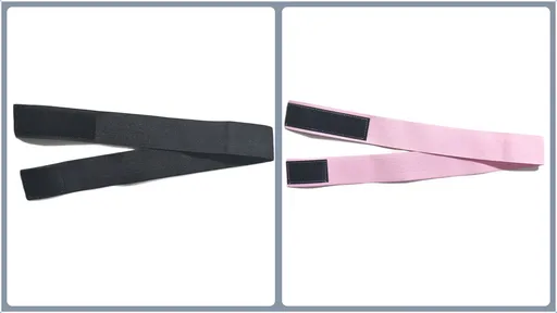 Adjustable Elastic Headband & Wig Grip Band - Comfortable and Seamless Edge Fixer for Wigs and Frontals (Black + Pink)