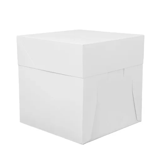 White Elegant Cake Box with Sturdy Cake Board for Birthday, Wedding, and Special Occasion Use