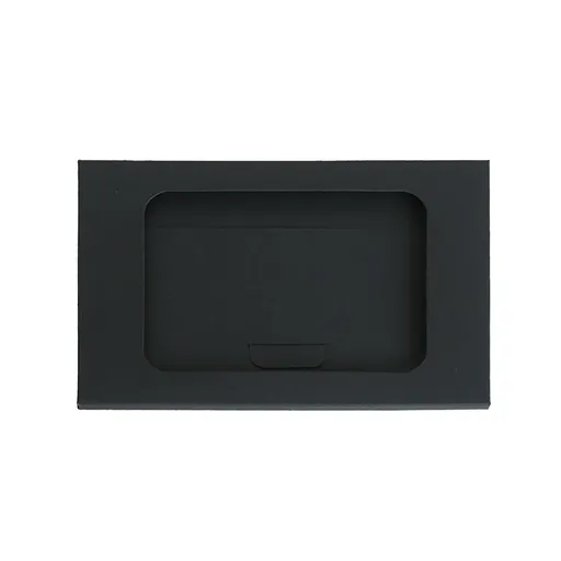 100PCS Windowed Postcard Mailing Box Cardboard Envelope for Packaging Craft Use - Black