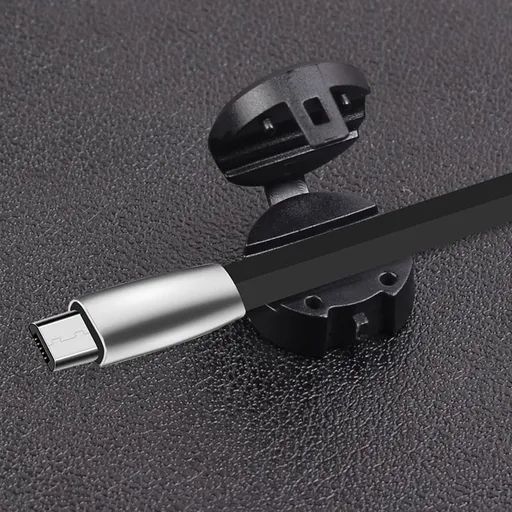 1 PCS Data Cable Organizer, Carbon Fiber Cable Wire Management, Car Multifunction Cord Organizer Data Line Clip (Black)