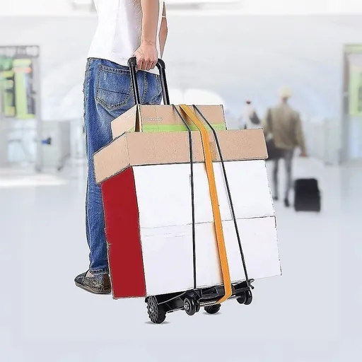 Portable Cart Folding Dolly Push Truck Hand Collapsible Trolley Luggage 70Kg