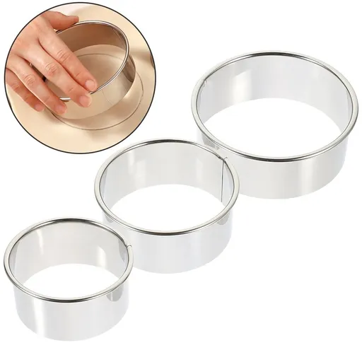 1Set Stainless Steel Dumpling Wrappers Maker Plated Silver Dough Wrapper Cutter for Kitchen