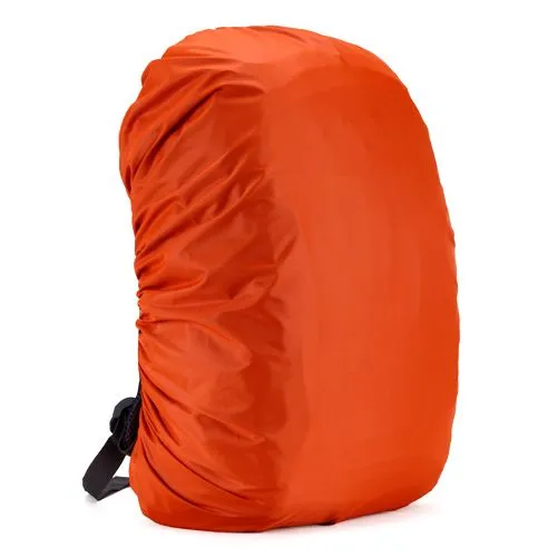 Backpack Rain Cover 210D Nylon Waterproof Backpack Protector Hiking Cycling Travel Dust Cover - Orange 80L
