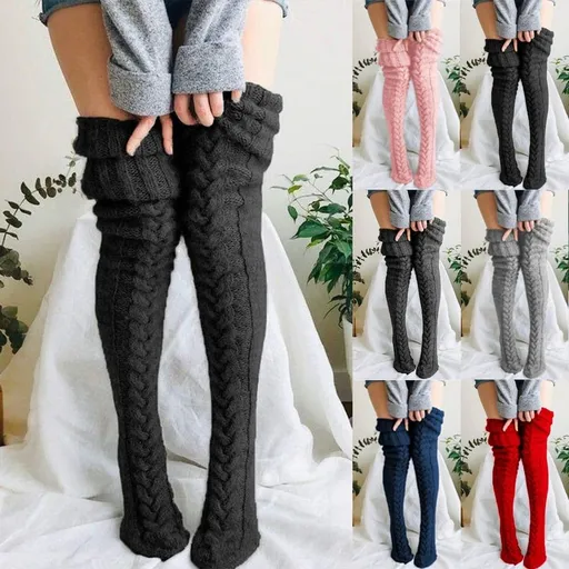Women's Thigh-High Extra Long Cotton Boot Socks