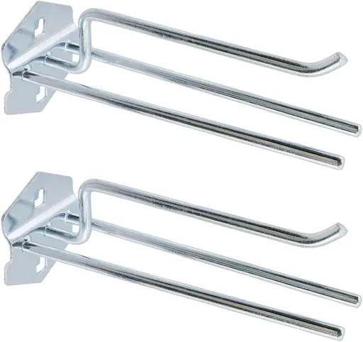 Pegboard Hooks Heavy Duty Metal Steel 3/8" Square Hole Peg Hooks Suitbale for 1.5" Spaced Pegboards Wall Hooks for Hanging Spanner,Coil and Tools 6.5" Length