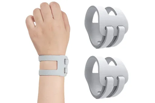 2PCS Ulnar Wrist Support Brace Adjustable for Sports Yoga Fitness - Gray