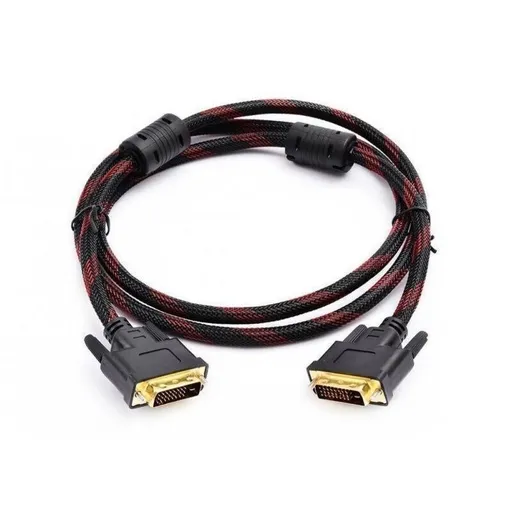 DVI Braided Cable Male DVI-D for LCD Monitor Computer PC Projector DVD Cord Lead - 3M