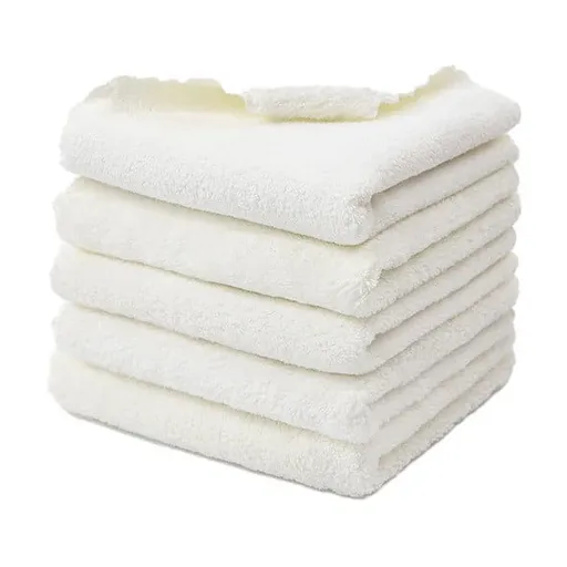 5 Pack Fiber Cleaning Cloth for Kitchen, Countertops, Dishes and Daily Home Cleaning, White, for Everyday Home Use