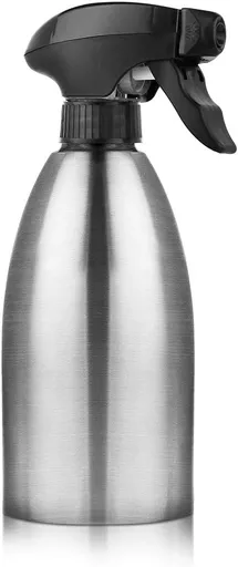 Olive Oil Sprayer, Vinegar Sprayer Dispenser, Safety Exquisitely Stainless Steel Container Seasoning Kitchenware Tools for BBQ, Cooking, Frying and Grilling (17oz (500ML))