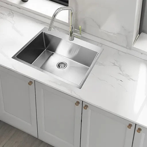700x500mm Handmade 1.5mm 16 Gauge Stainless Steel Kitchen Laundry Sink with Waste