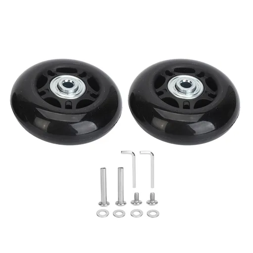 2Pcs Luggage Suitcase Replacement Wheels Universal Rubber Swivel Caster Wheels Bearings Repair Kits with Installation Tool 68x24mm / 2.7x0.9in