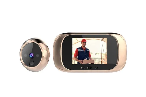 Wireless Digital Door Peephole LCD Display Door Viewer with Camera Home Security System -Gold
