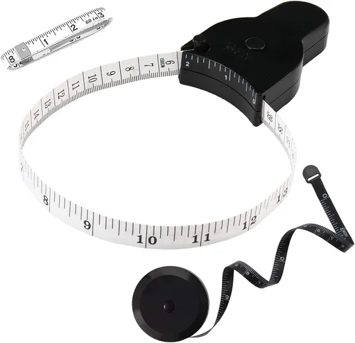 Automatic Telescopic Tape Measure, Body Measure Tape 60 inch (150cm), Self-Tightening Retractable Measuring Tape for Body Accurate Way to Track Weight Loss Mcle Gain by One Hand, 3 Piece