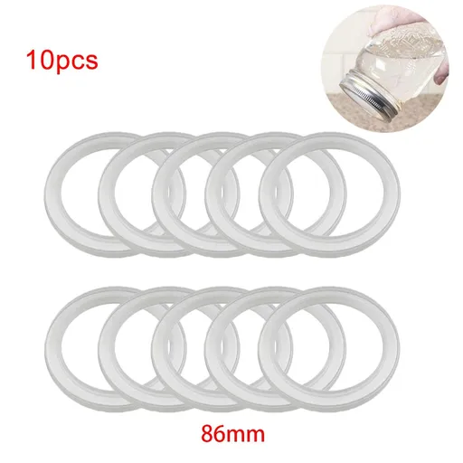 10Pcs Silicone Jar Gaskets Replacement Airtight Silicone Gasket Sealing Rings for Regular Mouth Canning Jar