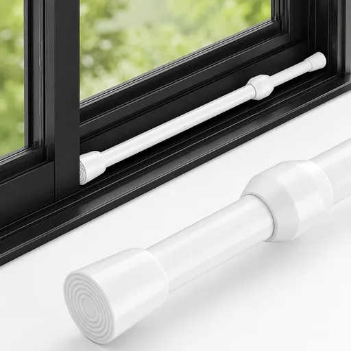 Adjustable Window Security Bar Safety Door Lock w/ Anti-Slip Rubber Tips