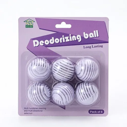 Shoe Deodorizing Balls - Deodorizing and Antibacterial Aromatherapy Beads for Wardrobes and Shoe Cabinets, Multiple Colors Available, Long-Lasting Odor-Eliminating Fragrance Balls, Pack of 6 - Purple
