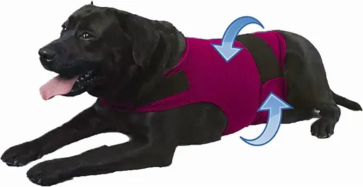 Dog Jacket, Skin-Friendly Dog Calming Vest - Dog Shirt for Thunder, Fireworks and Separation - Keep Pet Calm Without Medicine & Training, Anti Anxiety Vest for Dogs S Rose Red