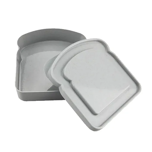 Sandwich Containers, Reusable Sandwich Box Container, Sandwich Holder Bread Container for Adults, BPA Free, Microwave & Dishwasher Safe, Office, Camping Gray