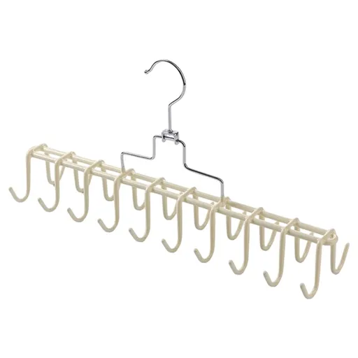 Metal Tie Hanger, 20 Hooks Horizontal Closet Organizer Rack, Hanging Closet Organization Storage Holder For Ties, Belts, Hats, Purses, Towels, Jackets