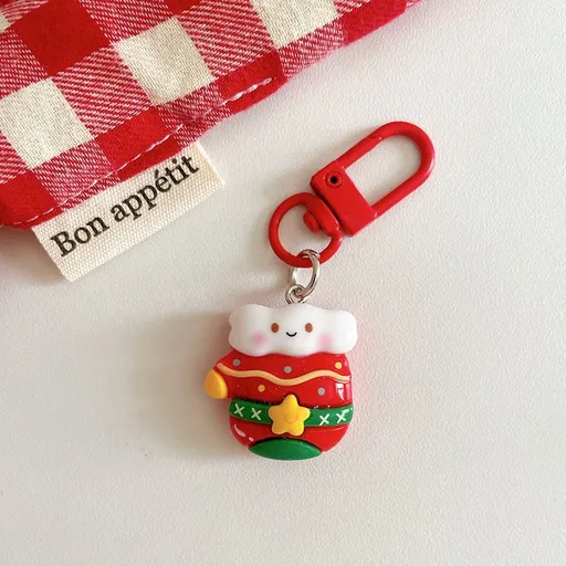 Resin Christmas Glove Bag Charm, Adorable Backpack Pendant, Compact Trinket Accessory for Christmas & Halloween Friendship Present