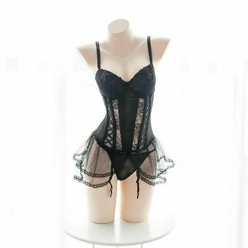 House Of Dasein Sexy Maid Costume Women Lingerie Bdsm Cosplay Roleplay - Black