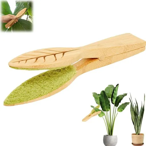 Leaf Cleaning Tongs, House Plant Leaf Cleaning Tongs, Plant leaf Lint cleaner, Leaf-Shaped Cleaning Tongs (1PC)