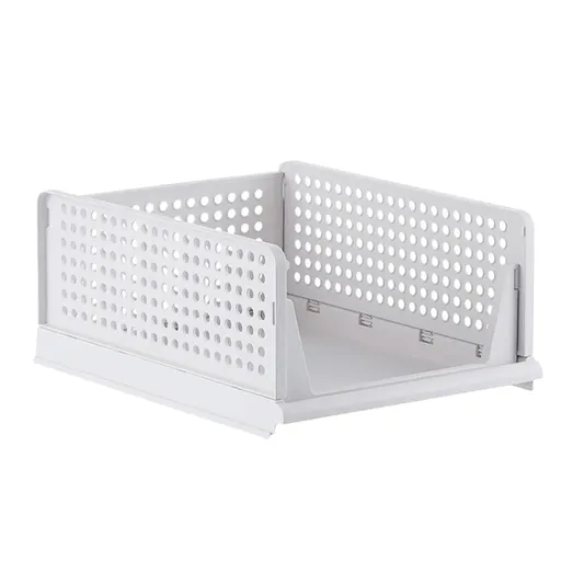 Clothes Storage Basket Stackable Drawer type Wardrobe Organizer Closet Storage - 23cm
