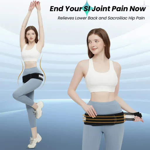 Sacroiliac Belt for Women and Men - Joint Belt Used for Relieve,Pelvis,Lower Back,Leg and Sacral Nerve Pain-(Regular 32"-47")