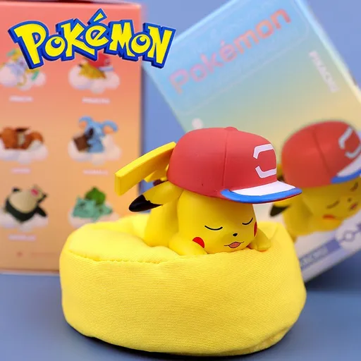 Pokemon Caraby Beast Sleeping Figure PVC Decoration Sleeping Posture Ornaments-Pikachu [144 for the whole box]]
