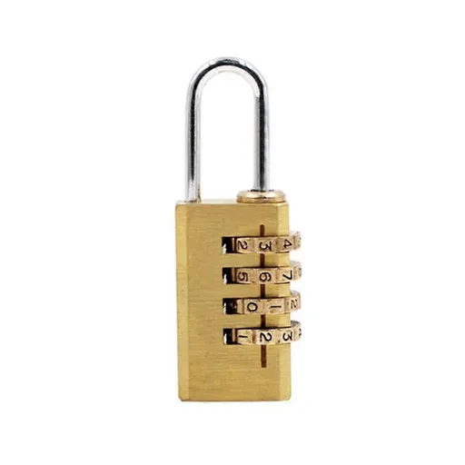 4-Dial Luggage Padlock - Outdoor Travel Lock for Backpack/Suitcase (5.7x2.2x1cm)