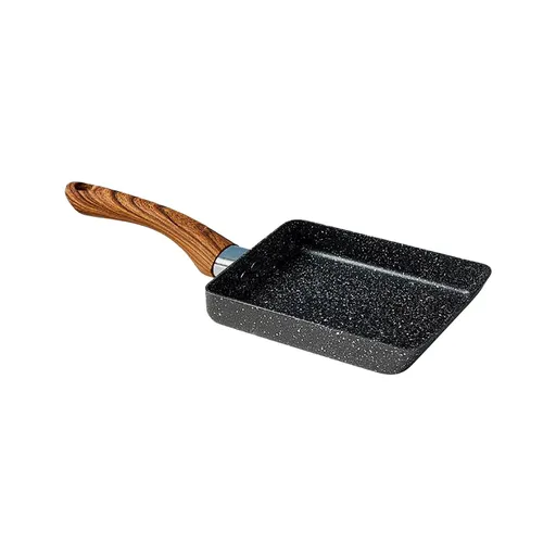 Non-Stick Pan ! Aluminum Japanese Style Omelette Pan, Kitchen Non-Stick Pancake Pan, Non Stick Pan Promotion Include 1X Aluminum Japanese Omelette Pan, Kitchen Non-Stick Pancake Egg Pan Black