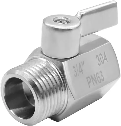 Stainless Steel 3/4" Shut Off Valve GHT Thread Garden Hose Heavy Duty Connector