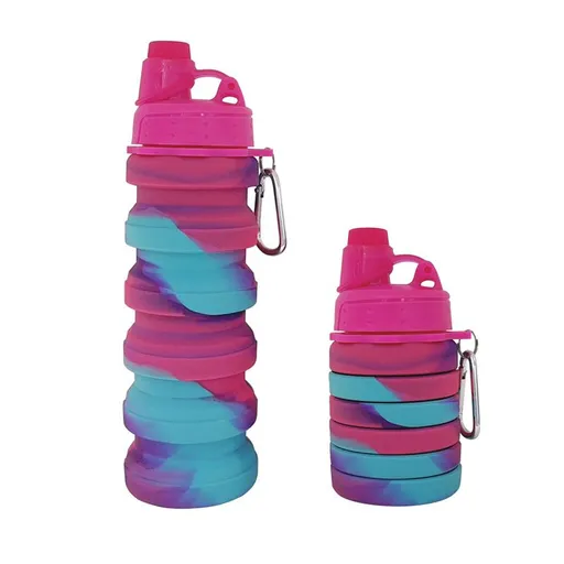 Collapsible Water Bottle Reusable Silicone Folding Bottle for Hiking Camping Sports Travel
