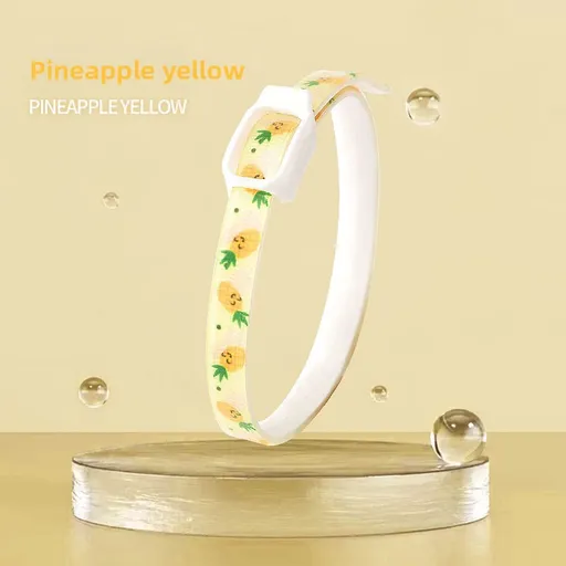 2-Pcs Yellow Pet Insect Repellent Collar with Plant-Based Essential Oils – Adjustable, Water-Washable & Safe for Dogs and Cats(36cm)