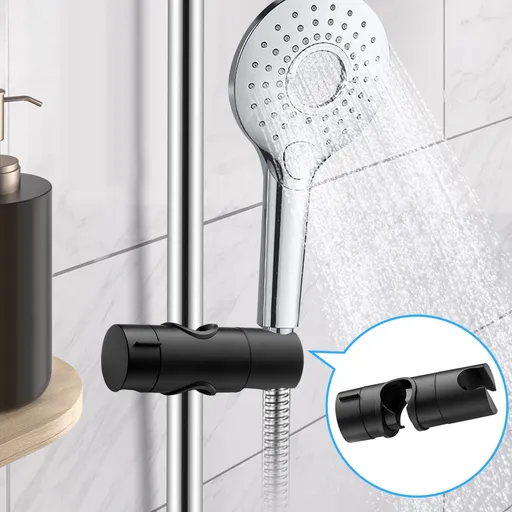 Adjustable Shower Head Holder for Slide Bar,Universal 20-25MM Rail Head Bracket Holder for Slide Bar Slider Clamp Bathroom